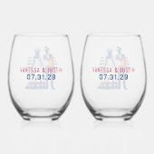 コロラドカップル ステムなしワイングラス (裏面)