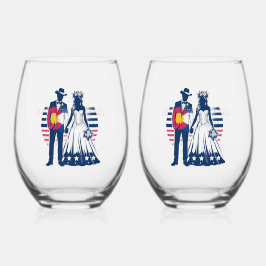 コロラドカップル ステムなしワイングラス