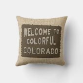 コロラドカラフルウェルカムサインバーラップ枕 クッション (裏面)
