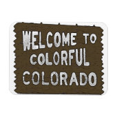 コロラドカラフルウェルカムサイン土産マグネット マグネット (横)