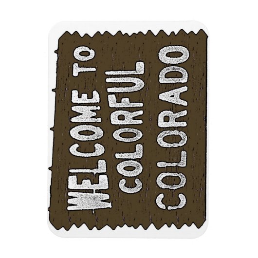 コロラドカラフルウェルカムサイン土産マグネット マグネット (縦)