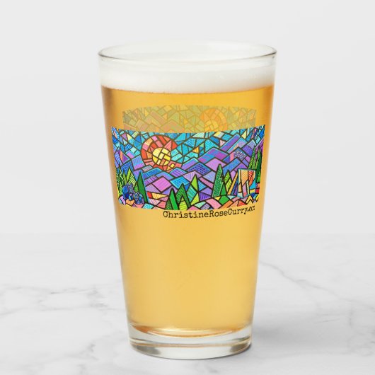 コロラドカラフルキャンピングモザイクw/ベア タンブラーグラス (ドリンク裏面)