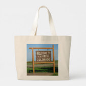 コロラドカラフルグロッサリートートバッグへようこそ ラージトートバッグ (裏面)