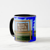 コロラドカラフルコーヒーマグへようこそ マグカップ (正面左)