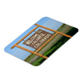 コロラドカラフルスクエアマグネットへようこそ。 マグネット (左側)