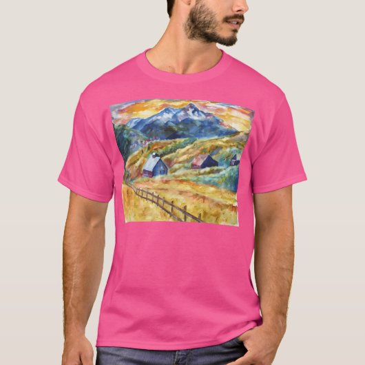 コロラドカラフルハイベースボールスリーブ Tシャツ (正面)