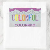 コロラドカラフルパープルライセンスプレートシール 長方形シール (バッグ)