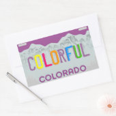 コロラドカラフルパープルライセンスプレートシール 長方形シール (封筒)