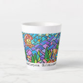 コロラドカラフルランドスケープ、キャンプ付き/ベア12oz カフェラテマグ (正面)