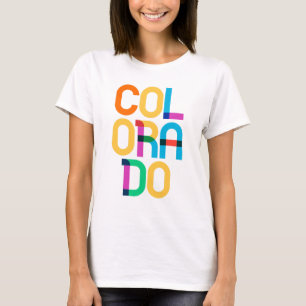 コロラドカラフルヴィンテージ80sポップ・アートのアートタイプ tシャツ