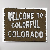 コロラドカラフル州ウェルカムサインカスタムサイズポスター ポスター (正面)