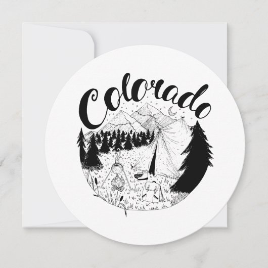 コロラドキャンパーアウトドアインクイラストレーション シーズンカード (正面)
