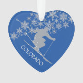 コロラドクリスマススノーフレーク写真テンプレート オーナメント (正面)