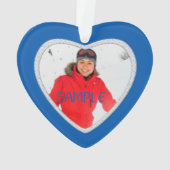 コロラドクリスマススノーフレーク写真テンプレート オーナメント (裏面)