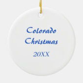 コロラドクリスマスパインツリーオーナメント セラミックオーナメント (裏面)