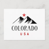 コロラドクール州USAの山々と星のライトカラー ポストカード (正面)