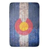 コロラドグランジ州旗ブリックのウォールバスマット バスマット (正面縦)