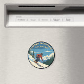 コロラドコッパー・マウンテンスキーヤー・スキー マグネット (インサイチュ (食洗機))