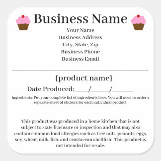 コロラドコテージフードローホームベーカリーラベル スクエアシール