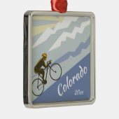 コロラドサイクリストサイクリングアップマウンテンロードバイク メタルオーナメント (右)