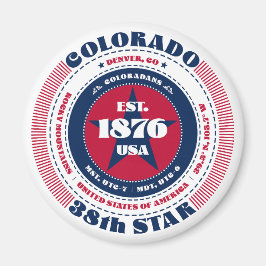コロラドサークルタイポグラフィ土産マグネット マグネット
