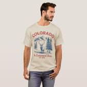 コロラドザセンテニアル州ヴィンテージ屋外 Tシャツ (正面フル)