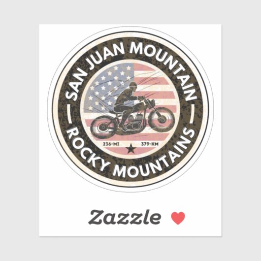 コロラドシーニックバイウェイサンフアンスカイウェイモーターサイクル シール (シート)