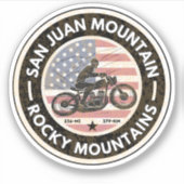 コロラドシーニックバイウェイサンフアンスカイウェイモーターサイクル シール (正面)