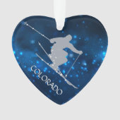 コロラドスキーナイトライト写真テンプレート オーナメント (正面)