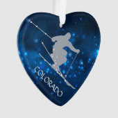 コロラドスキーナイトライト写真テンプレート オーナメント (正面)