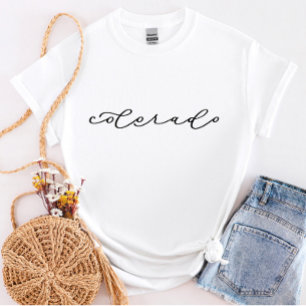 コロラドスクリプト州ウィメンズTシャツ Tシャツ