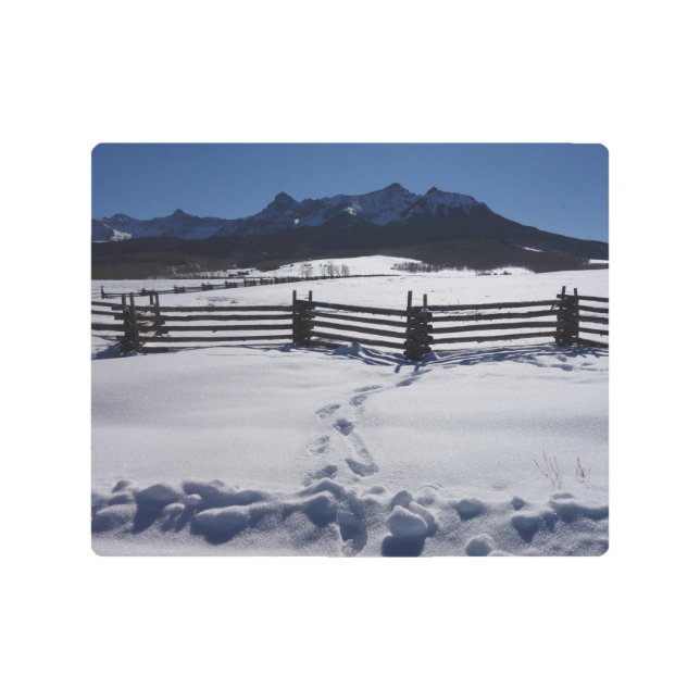 コロラドスノーとサンフアン山脈 メタルプリント (正面)