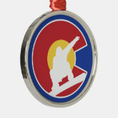 コロラドスノーボード メタルオーナメント (右)