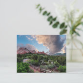 コロラドスリーピングジャイアントサンライズアンバハガキ ポストカード (スタンド正面)