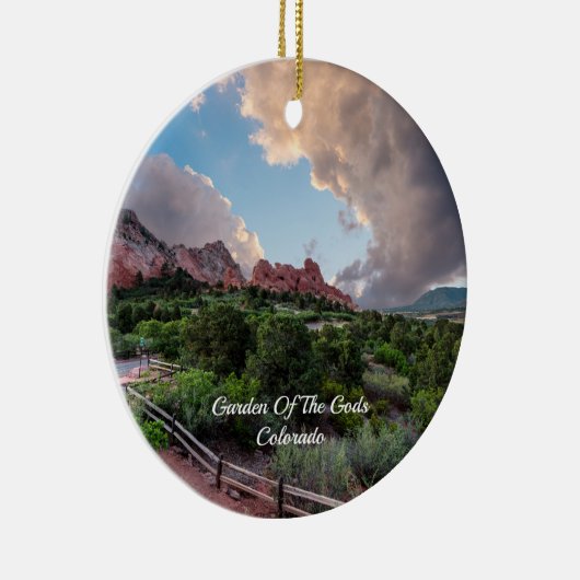 コロラドスリーピングジャイアントサンライズサークルオーナメント セラミックオーナメント (右)