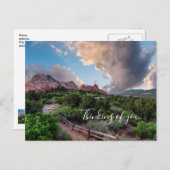 コロラドスリーピングジャイアントサンライズ考えるズオブユー ポストカード (正面/裏面)