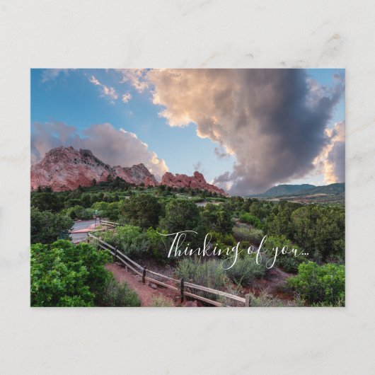 コロラドスリーピングジャイアントサンライズ考えるズオブユー ポストカード (正面)