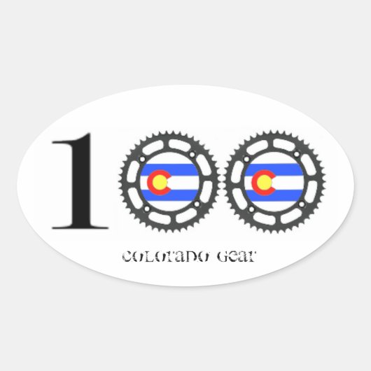 コロラドセンチュリーステッカー 楕円形シール (正面)