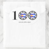 コロラドセンチュリーステッカー 楕円形シール (バッグ)