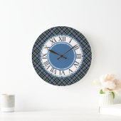 コロラドタータンチェックブループレイド ラージ壁時計 (ホーム)