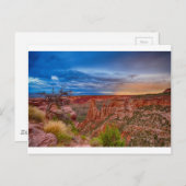 コロラドナショナルモニュメント夕べストーム ポストカード (正面/裏面)