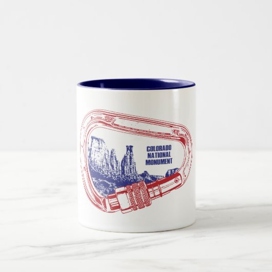 コロラドナショナルモニュメント登山カラビナー ツートーンマグカップ (中央)