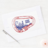 コロラドナショナルモニュメント登山カラビナー 長方形シール (封筒)