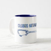 コロラドナショナルモニュメント登山クイックドロー ツートーンマグカップ (正面左)