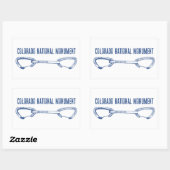 コロラドナショナルモニュメント登山クイックドロー 長方形シール (シート)