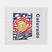 コロラドニックワードアート フリースブランケット (正面(横))