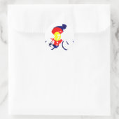 コロラドバイクもしくは自転車に乗る人 ラウンドシール (バッグ)