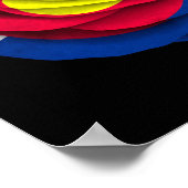 コロラドバラ州旗オンブラック ポスター (角)