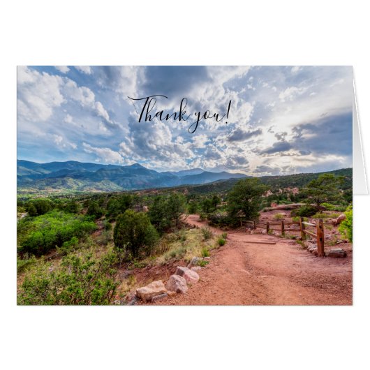 コロラドパイクスピーク夕べハイクサンキューカード (正面横)