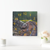 コロラドパイクス山 スクエア壁時計 (ホーム)